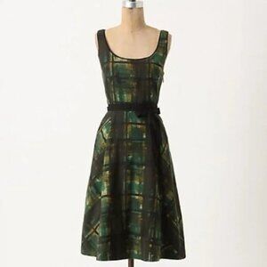 Anthropologie | Maeve Painted Plaid Dress